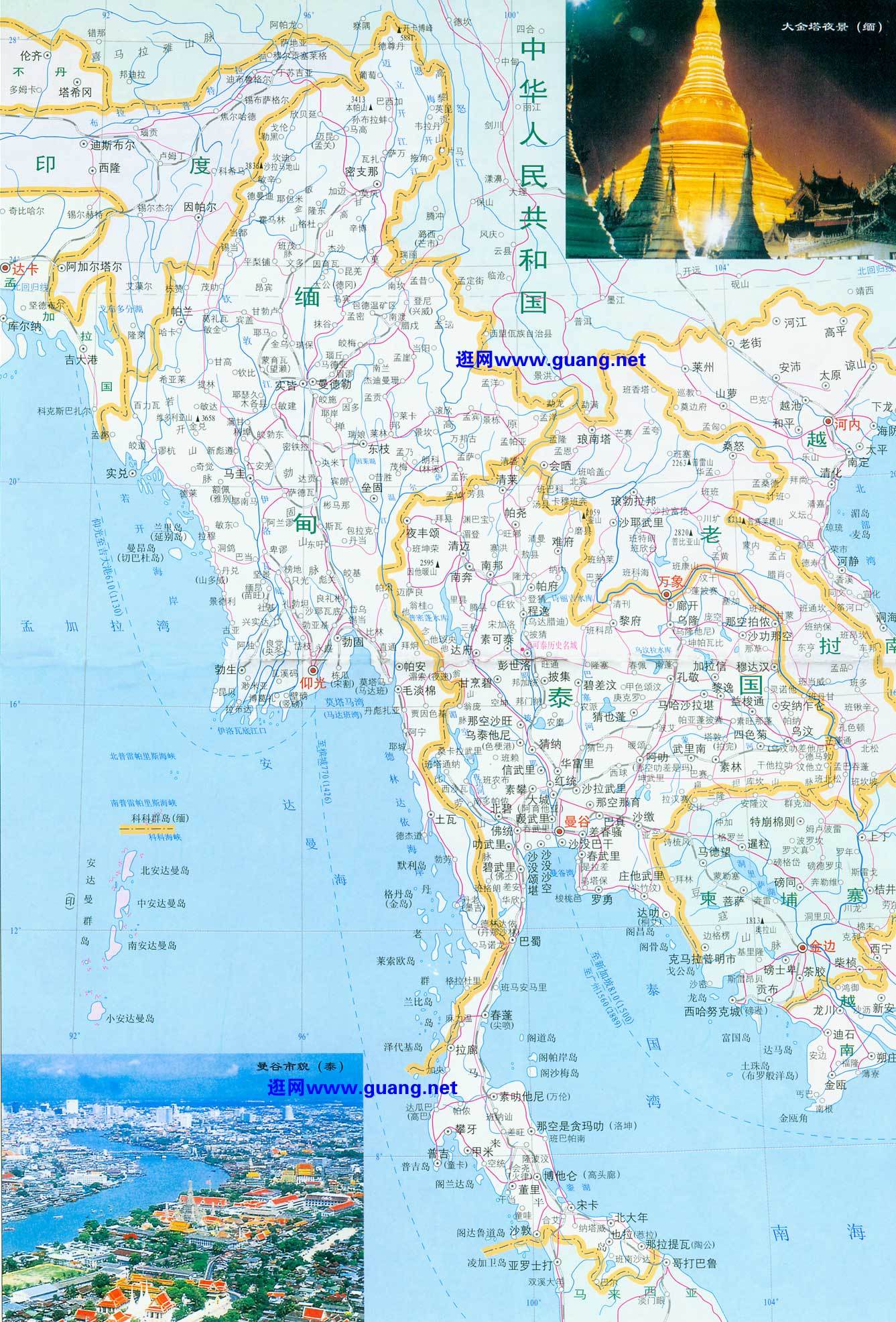 泰國(guó)地圖，探索泰國(guó)的地理與文化魅力，泰國(guó)地理文化探索，地圖揭示泰國(guó)魅力